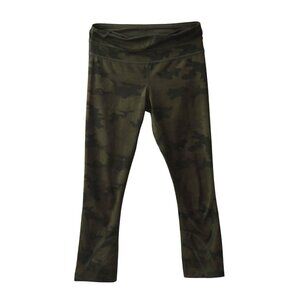 Lululemon Womens Run Inspire Crop II Savasana Camo Fatigue Green Size 2